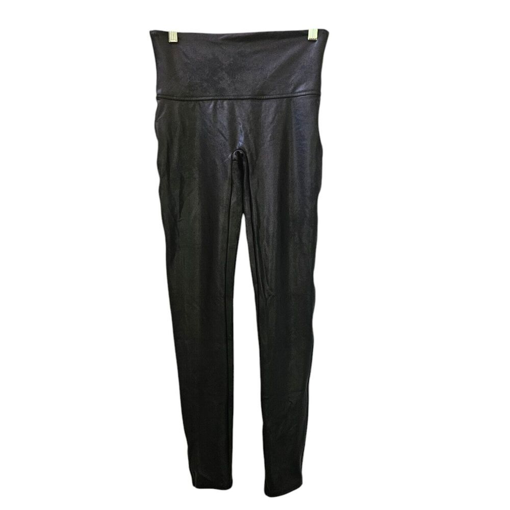 Spanx Leggings Womens L‎ Faux Leather Mid Rise Soft Stretch Skinny Ankle Comfort